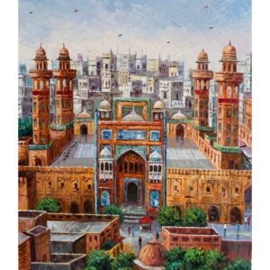 Wazir Khan Mosque Oil Painting