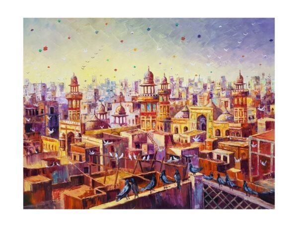 Abstract Cityscape of Wazir Khan Mosque