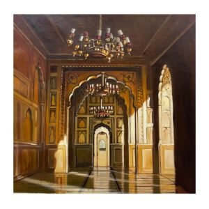 Inside Badshahi Mosque Oil Painting