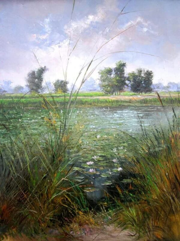 Whispers of the Meadow – Village Grassland Scene