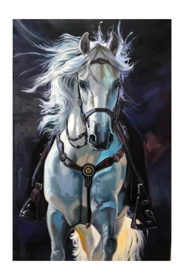 Large white horse