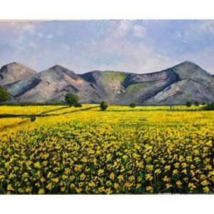 Majestic Mountain Landscape Under Blue Skies Landscape