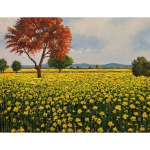 Golden Serenity – Countryside Landscape