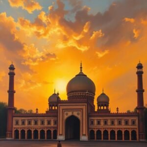 Badshahi Mosque at Sunset